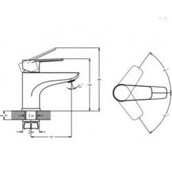 Змішувач TROYA для умивальника