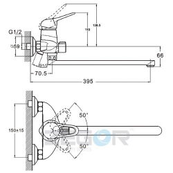Змішувач для ванної ZEGOR NHK7-B048