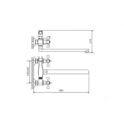Змішувач для ванни ZEGOR 