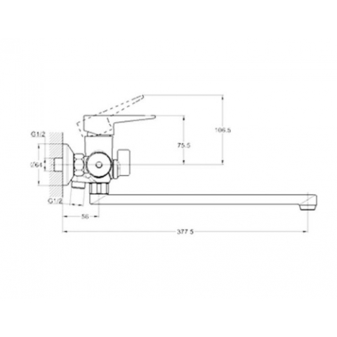 Змішувач для ванни Zegor PUD7-A045