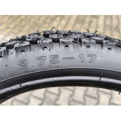 Резина 2.75-17 з камерою шипована НС-605 на мотоцикл Альфа Дельта Вайпер
