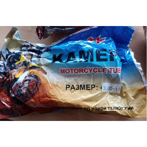 Камера 3.00-10 на скутер гнутий вентиль