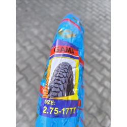 Покришка 2.75-17 з камерою на мотоцикл Альфа Дельта 6PR шипована