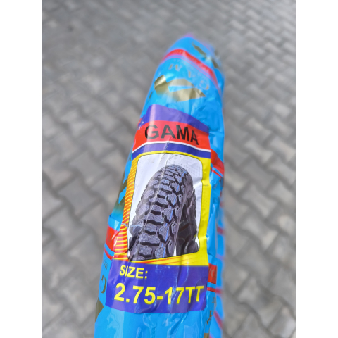 Покришка 2.75-17 з камерою на мотоцикл Альфа Дельта 6PR шипована