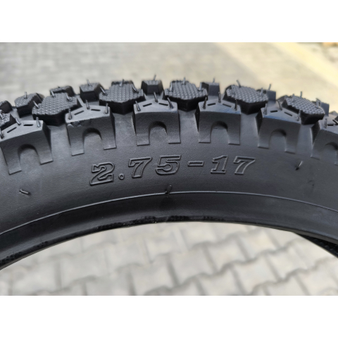 Покришка 2.75-17 з камерою на мотоцикл Альфа Дельта 6PR шипована