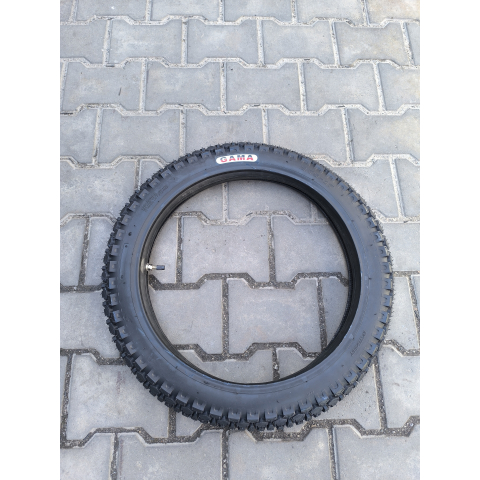 Покришка 2.75-17 з камерою на мотоцикл Альфа Дельта 6PR шипована