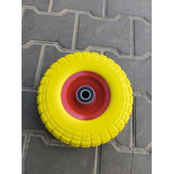 Колесо 4.10/3.50-4 в зборі з пінополіуретану  на тачку/візок