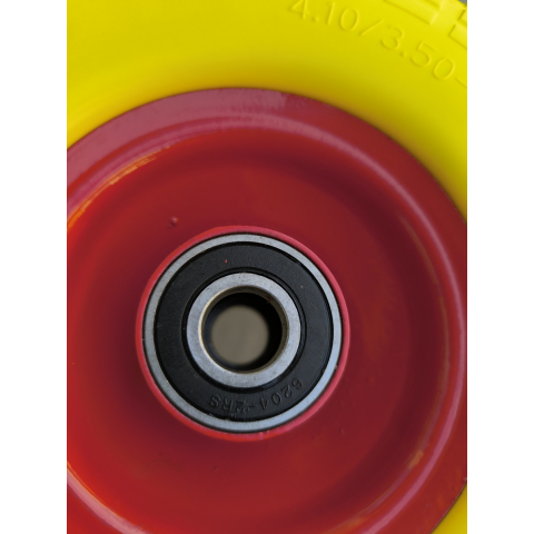 Колесо 4.10/3.50-4 в зборі з пінополіуретану  на тачку/візок