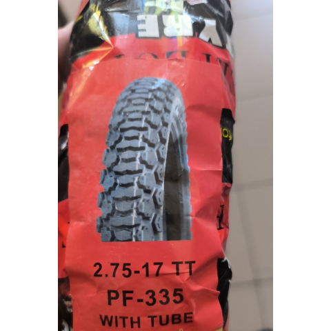 Покришка 2.75-17 з камерою PF 335 Тайвань шипована до мотоцикла