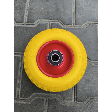 Колесо 2.50-4 Пінополіуретанове в зборі на тачку під вісь 20 мм