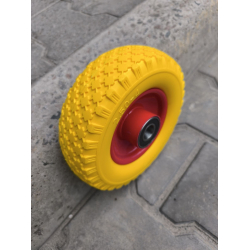 Колесо 2.50-4 Пінополіуретанове в зборі на тачку під вісь 20 мм