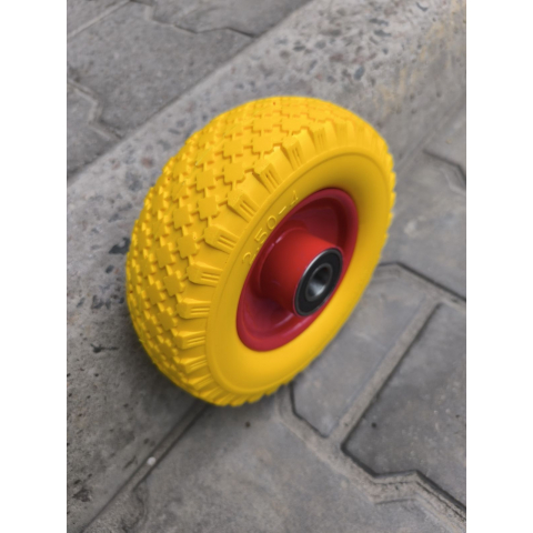 Колесо 2.50-4 Пінополіуретанове в зборі на тачку під вісь 20 мм