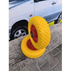 Колесо 2.50-4 Пінополіуретанове в зборі на тачку під вісь 20 мм