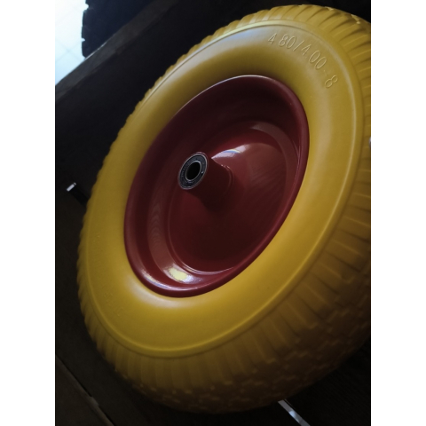 Колесо в зборі 4.80/4.00-8 на тачку з пінополіуретану під вісь 16 мм