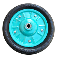 Колесо безкамерне для тачки 300 мм під вісь 20 мм в зборі гусматік