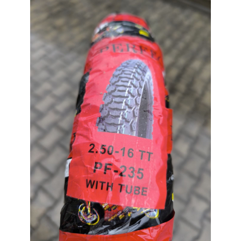 Шина з камерою 2.50-16 Taiwan PF-235 6 PR для мотоцикла Карпати