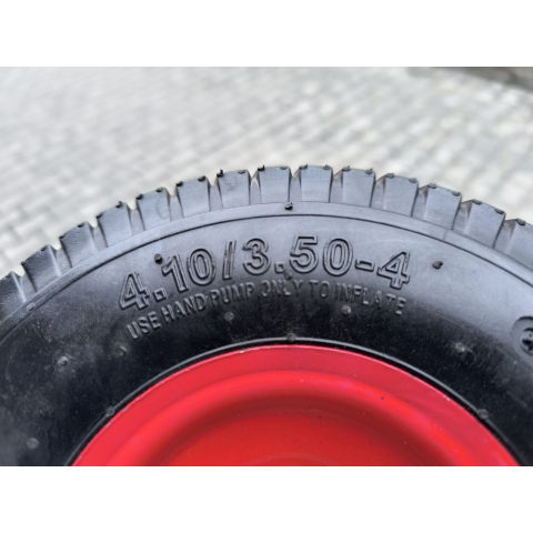 Колесо в зборі 4.10/3.50-4 до тачки під вісь 20 мм Квадрат