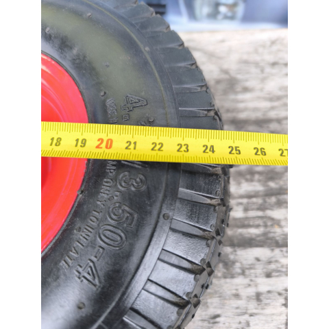 Колесо в зборі 4.10/3.50-4 до тачки під вісь 20 мм Квадрат