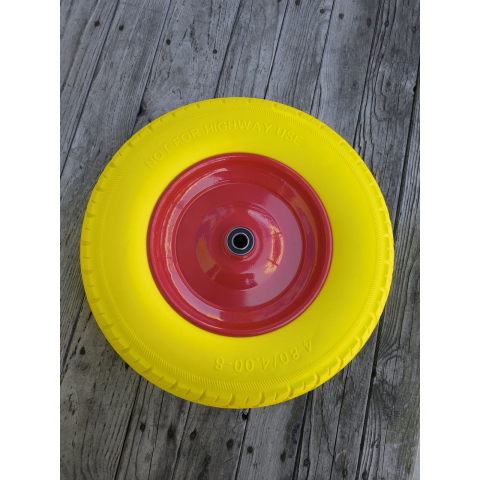 Колесо в зборі 4.80/4.00-8 на тачку з пінополіуретану під вісь 16 мм
