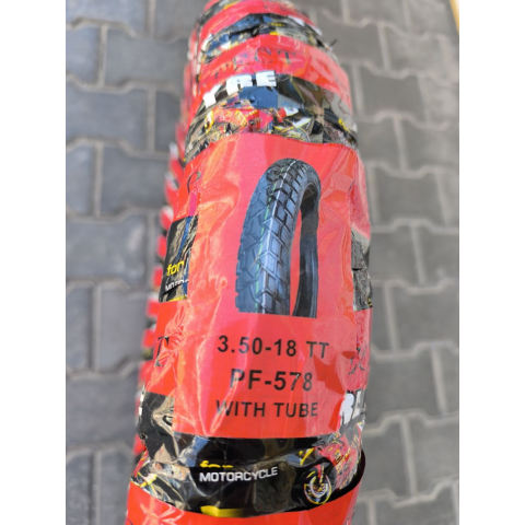 Покришка з камерою 3.50-18 SC-578 напівшип для мотоцикла