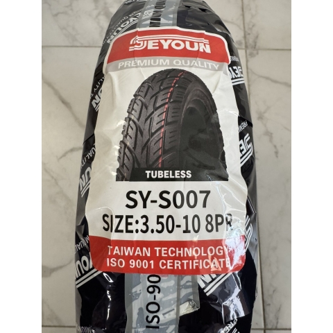 Безкамерна шина 3.50-10 до скутера 8 PR Seyoun NLK SY-S007