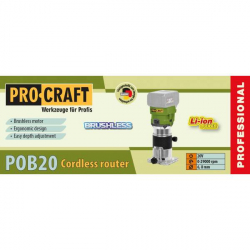 Акумуляторний фрезер Procraft POB20 (Без АКБ та ЗП)
