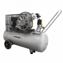 Компресор двоциліндровий ремінний 2.5кВт 396л/хв 10бар 100л (2 крана) Sigma (7044151)