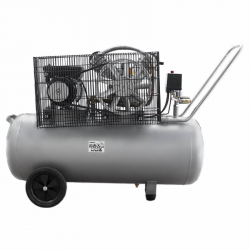 Компресор двоциліндровий ремінний 2.5кВт 396л/хв 10бар 100л (2 крана) Sigma (7044151)