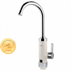 Кран-водонагрівач проточний HZ 3.0кВт 0,4-5бар для кухні гуска вухо на гайці (W)